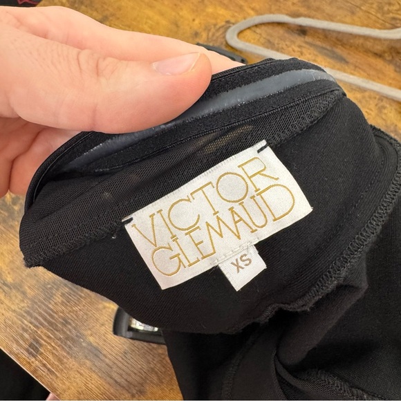 VICTOR GLEMAUD Halter Mini Dress in Black Women’s Size XS - Picture 10 of 12